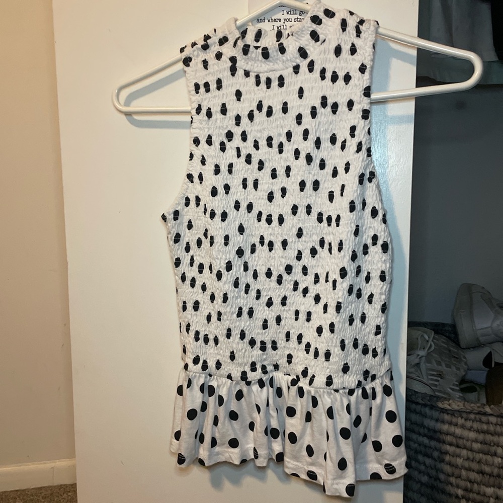 Zara polka dot tank